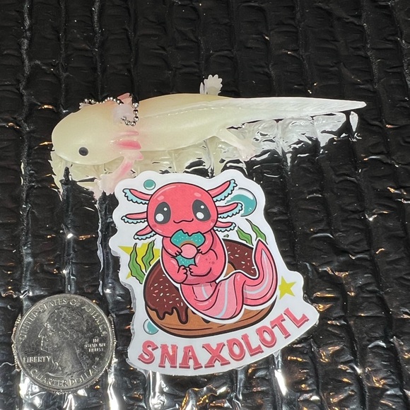 SNACKSalotl Axolotl Crazy Trending WaterProof Single Decor Accent Sticker - Picture 5 of 5